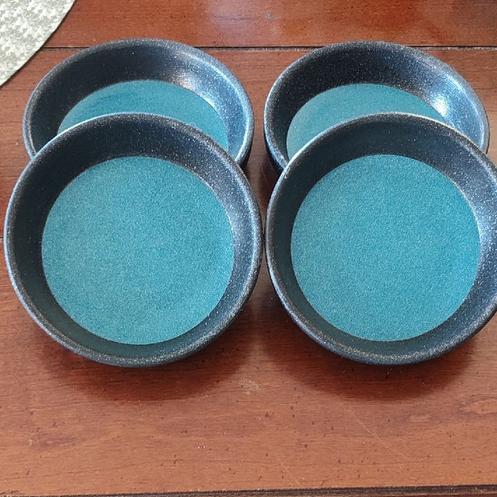 Hand Crafted Blue and Black Coasters - Picture 2 of 7